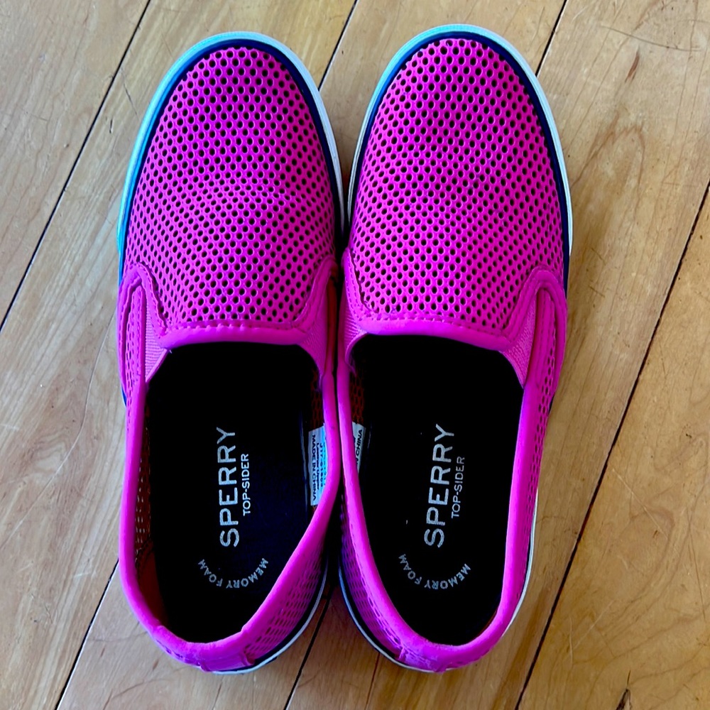 Sperry Top Sider Pink womens 6 new boat shoes
